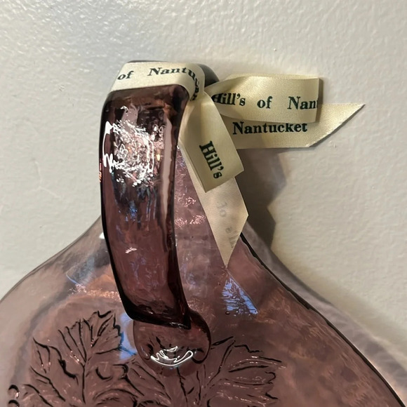 Hills of Nantucket New Amethyst Purple Large Oval Grape Vine Cheese Platter Dish - Picture 3 of 6